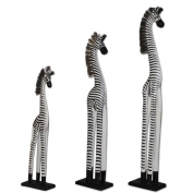 Ahşap Zebra Biblo 60 cm