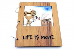 Life Is Movie Ahşap Kapaklı Albüm