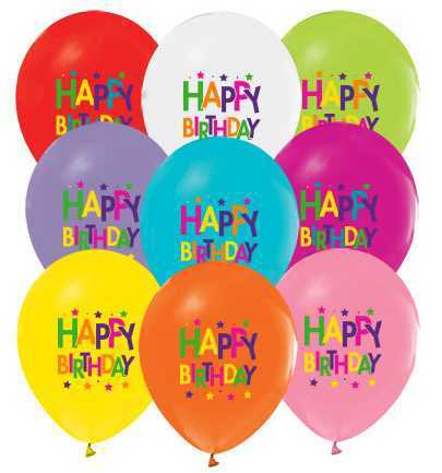 Happy Birthday Balon 100 Adet