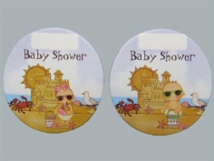 Baby Shower Parti Ürünleri Karton Bebek Sticker