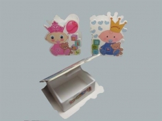 Prens Ve Prenses Plastik Bebek Şekeri Kutuları