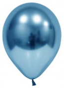 Krom Parlak Balon 12 İnç 50 Adet Mavi