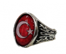 Türk Bayraklı Erkek Yüzüğü