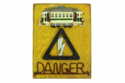 Tehlike Tranvay Figürlü Tabela