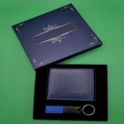 Mavi Renk Cüzdan ve Anahtarlık Set