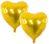 Altın Folyo Kalp Balon 2 Adet