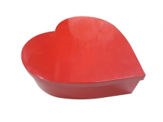 Plastik Kırmızı Kalp Kutu