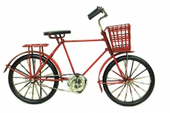 Kırmızı Dekoratif Metal Bisiklet
