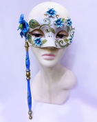 Çiçek İşlemeli Venedik Göz Maskesi
