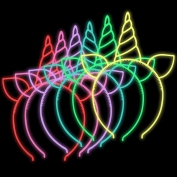 Karanlıkta Yanan Glow Unicorn Tacı Renkli 6 Adet