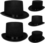 Siyah Renk Ringmaster Sihirbaz Şapkası