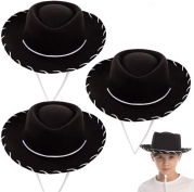 Siyah Renk Çocuk Kovboy Şapkası