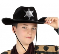 Sheriff Şapkası Siyah Renk