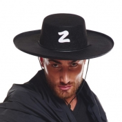 Z Logolu Yetişkin Bağcıklı Zorro Şapkası
