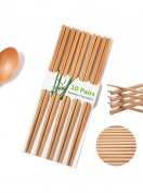 Organik Bambu Çin Yemek Çubukları 10 Çift﻿