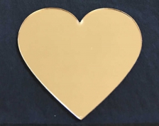 Kalp Pleksi Ayna 10 Adet Altın