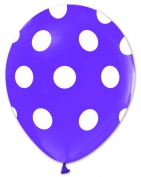 Lila Renk Puantiyeli Balon 14 Adet