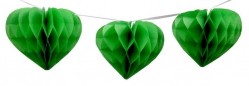 Kalp Şeklinde Ponpon Süs Yeşil 2 Adet