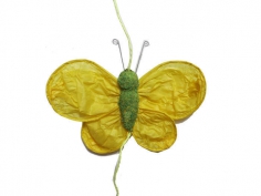 Kelebek Süs 5\'li Set Sarı Renk