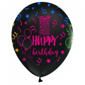 Floresan Happy Birthday Baskılı Balon 100 Adet﻿